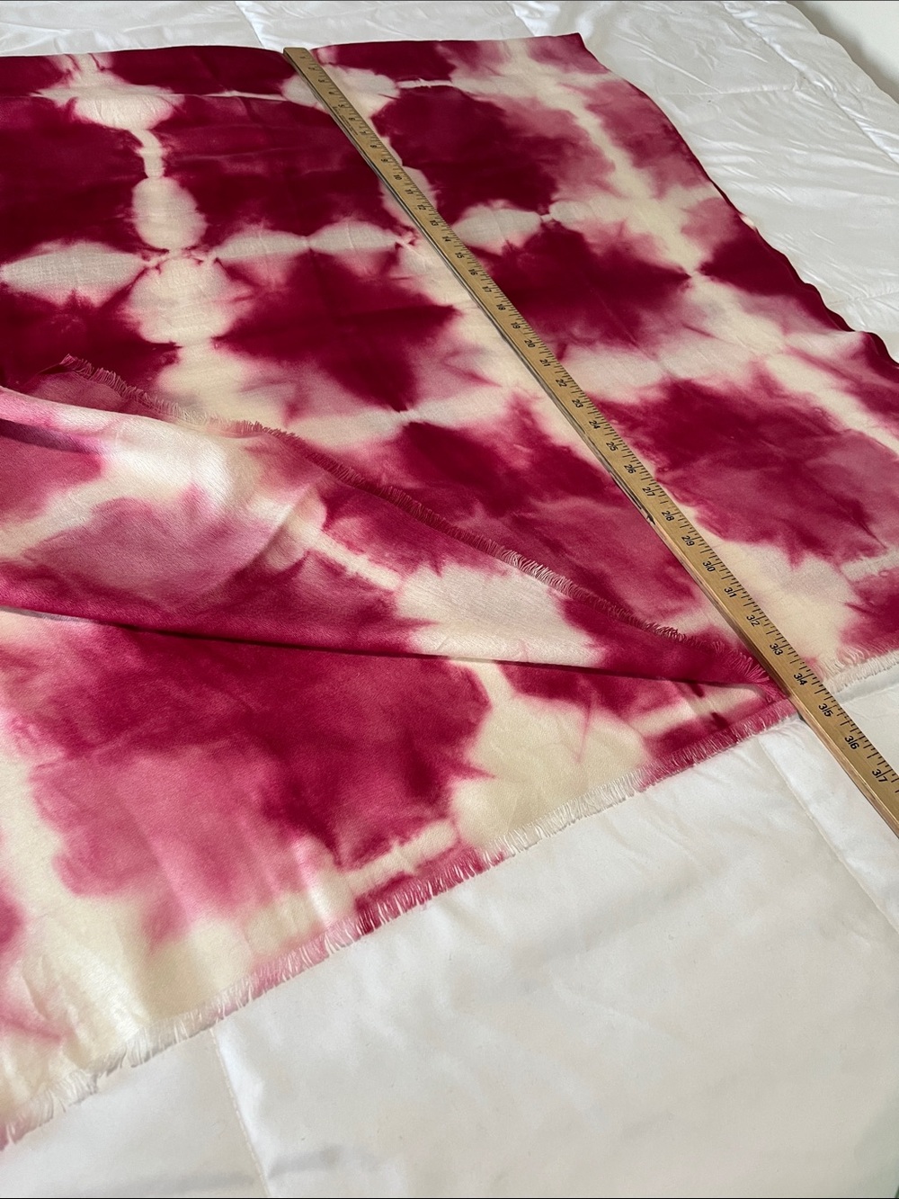 Tommy Bahama Pink and White Tie-Dye Swim Sarong Wrap %100 wool - Picture 8 of 11